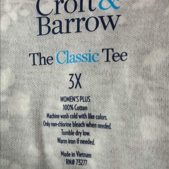 NWT Croft & Barrow Monochrome Floral Women's long sleeve - Picture 6 of 6